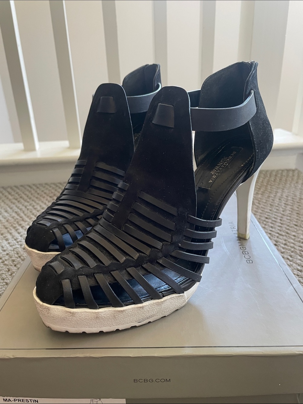 BCBGMaxAzria Runway Prestin Caged Heel